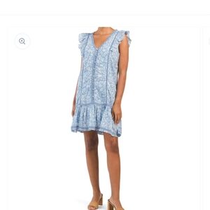 Lucky Brand Blue Floral Sleeveless Dress